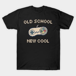 Old School, New Cool" 8-Bit Pixel Art Super Nintendo Controller T-Shirt